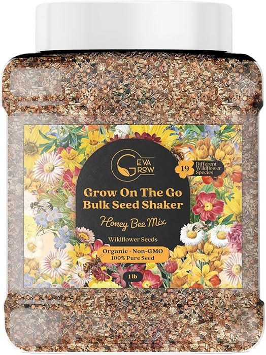 Bulk Wildflower Seed Mix – Honey Bee Wildflower Seed Mix 1 Pound Tub by GevaGrow | Bulk 300,000... | Amazon (US)