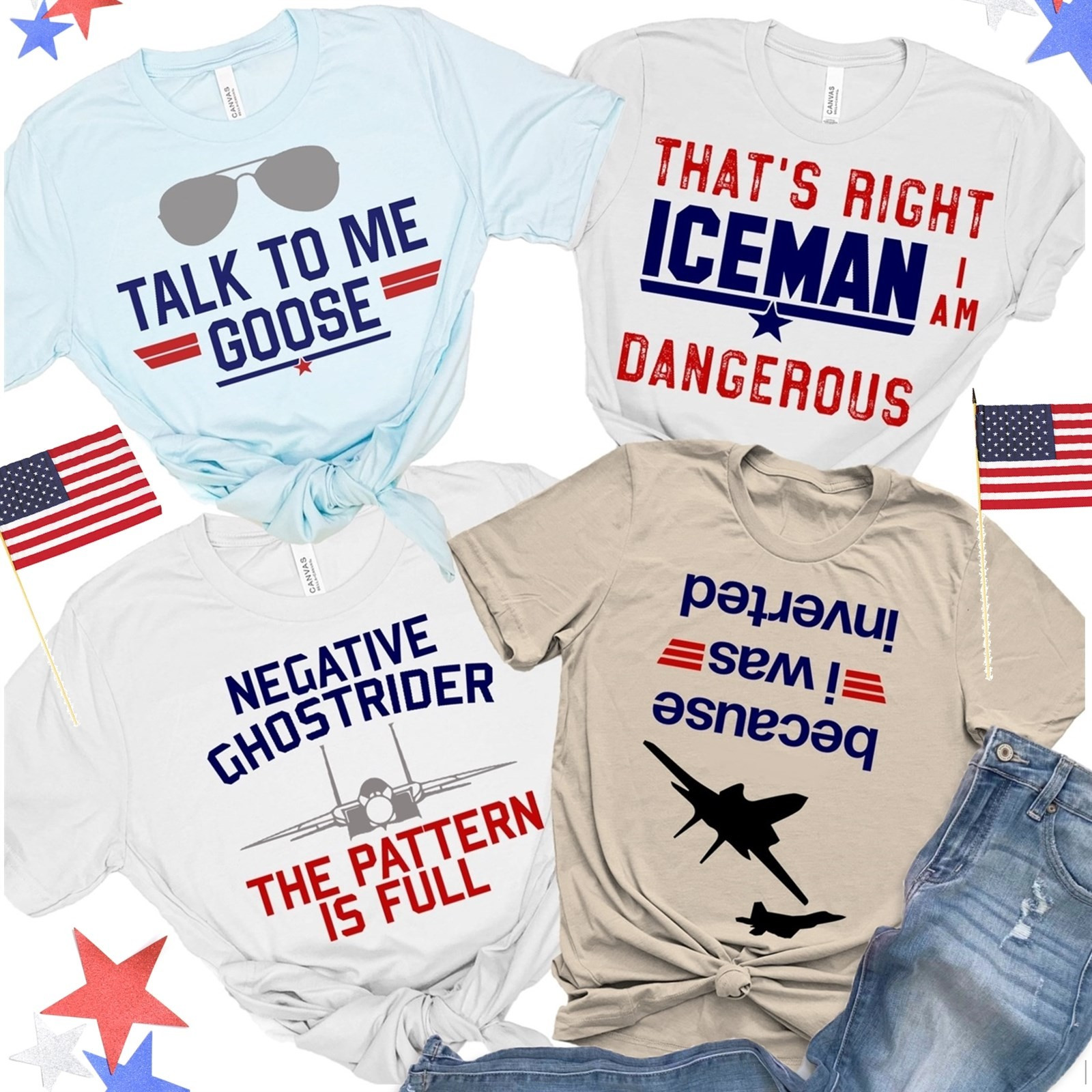 Throwback Maverick + Goose Movie I Family Tees | Jane