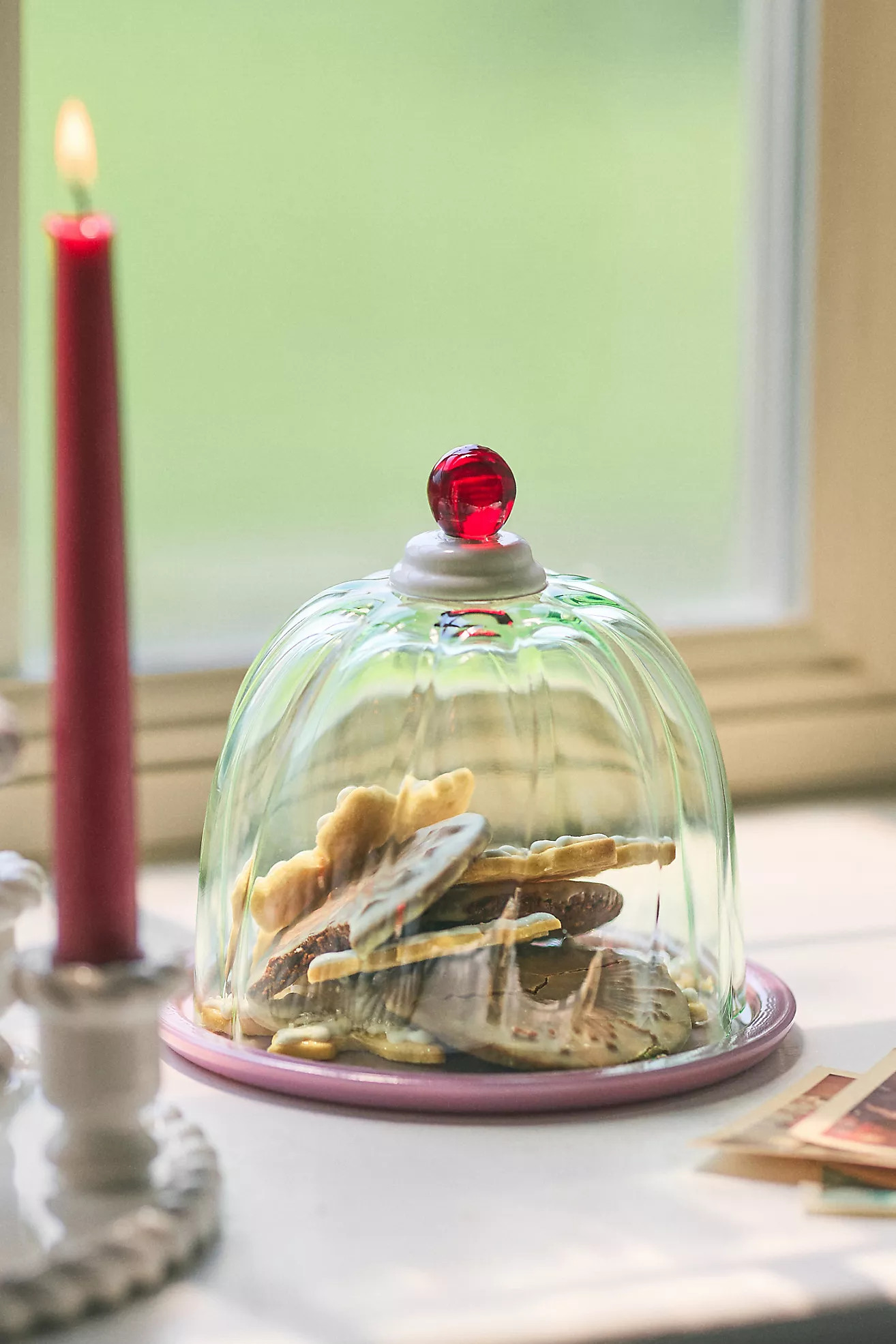 Gillian Glass Cake Stand With Dome | Anthropologie (US)