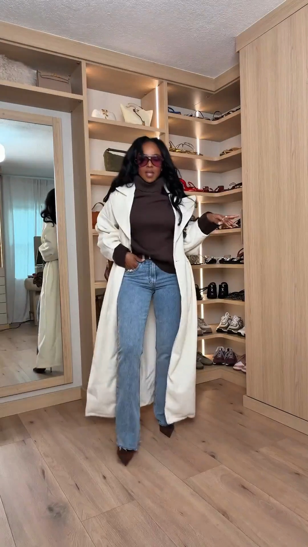 Everyday Outfits — Fun • Casual • Versatile
All five looks are restyled using pieces I already own, but styled in fresh ways so they feel brand new. Perfect for casual days, school drop-off, errands, brunch, or elevated everyday style.

Size small I’m 5’4 | 140lbs | 36D -27 -40  IG & YT: kirasfashionfinds TT: kiraabboud 

— Sweater dress: true to size, stretchy + comfy
— Denim looks: all TTS, great for layering
— Long coat: chic, warm, and perfect over basics
— Wide-leg pants: TTS with a flowy drape
— Knit tops: fitted, soft, great for tucking

everyday outfits, casual outfits, versatile outfits, chic basics, fall fashion, winter neutrals, elevated casual, outfit ideas for moms, mix and match wardrobe, restyled closet staples, Amazon outfits, cozy looks, effortless style


