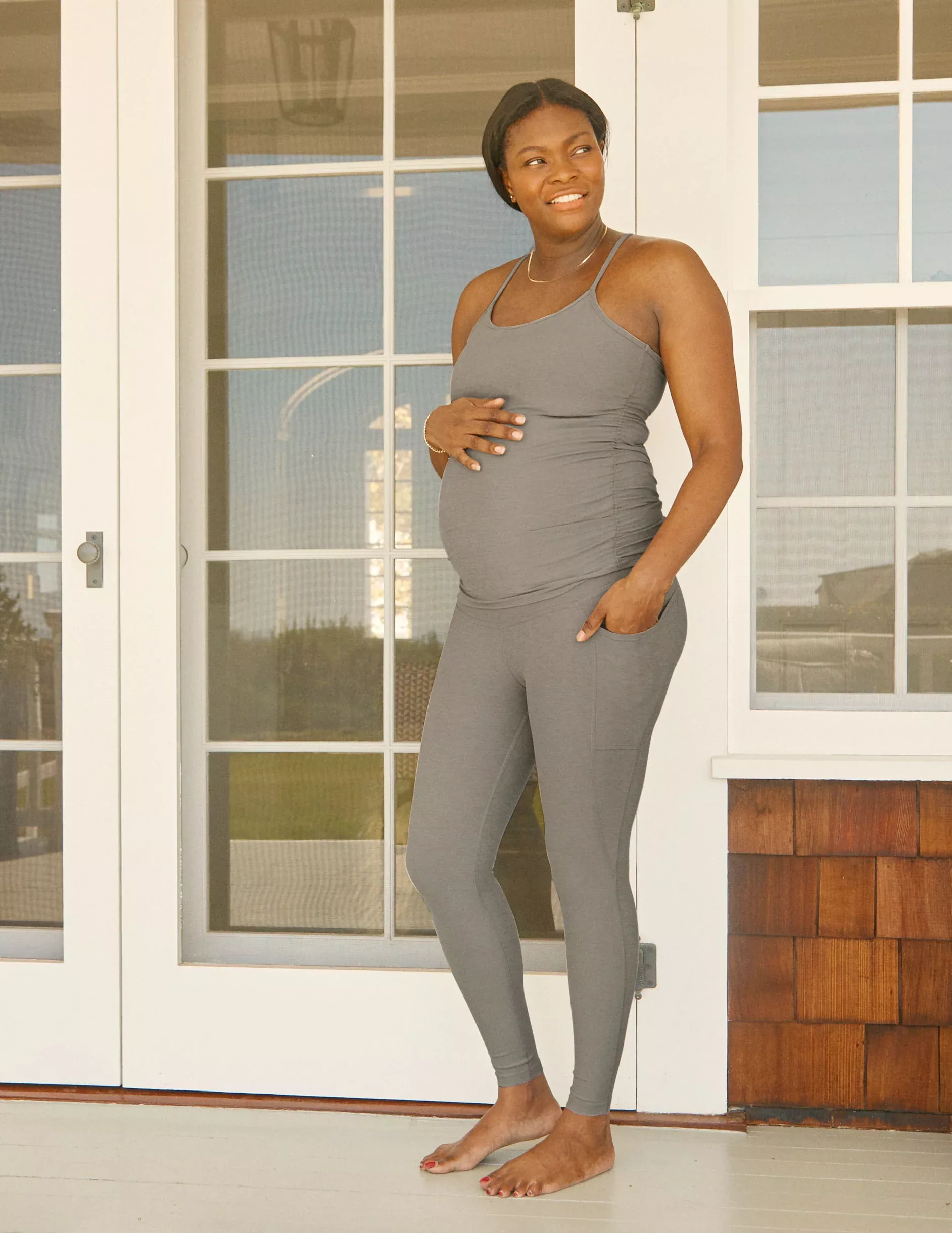 Spacedye Love the Bump Maternity Pocket Midi Legging, Beyond Yoga