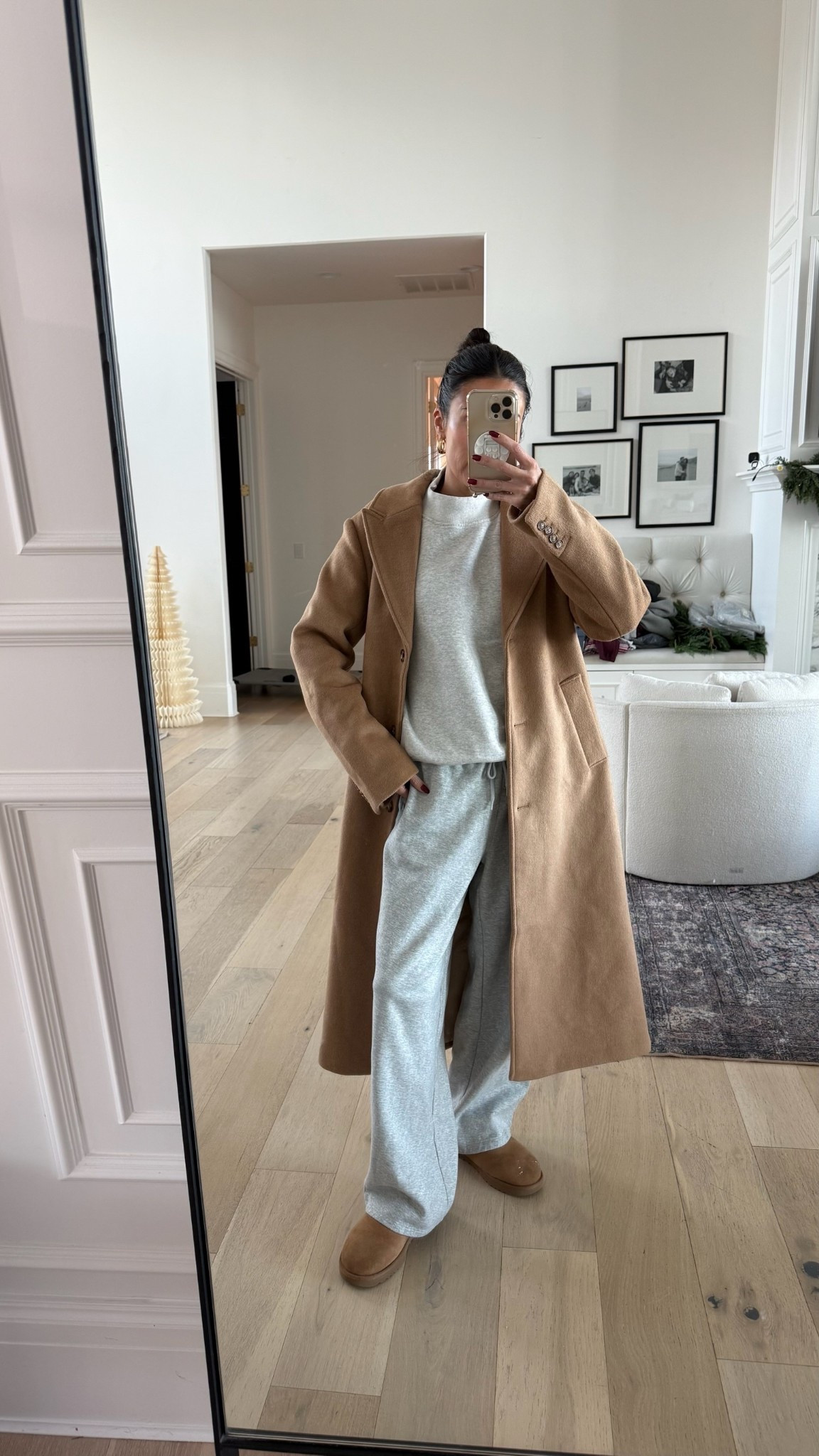 Cozy holiday outfit on sale @abercrombie 

Weekend outfit, travel outfit, holiday outfit, lounge outfit, tan coat, wool coat 

#LTKHoliday #LTKootd #LTKSaleAlert