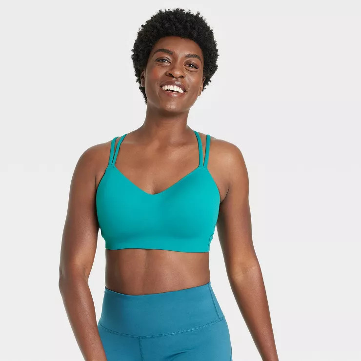 Women's Light Support Dual Strap Molded Sports Bra - All in Motion™ | Target