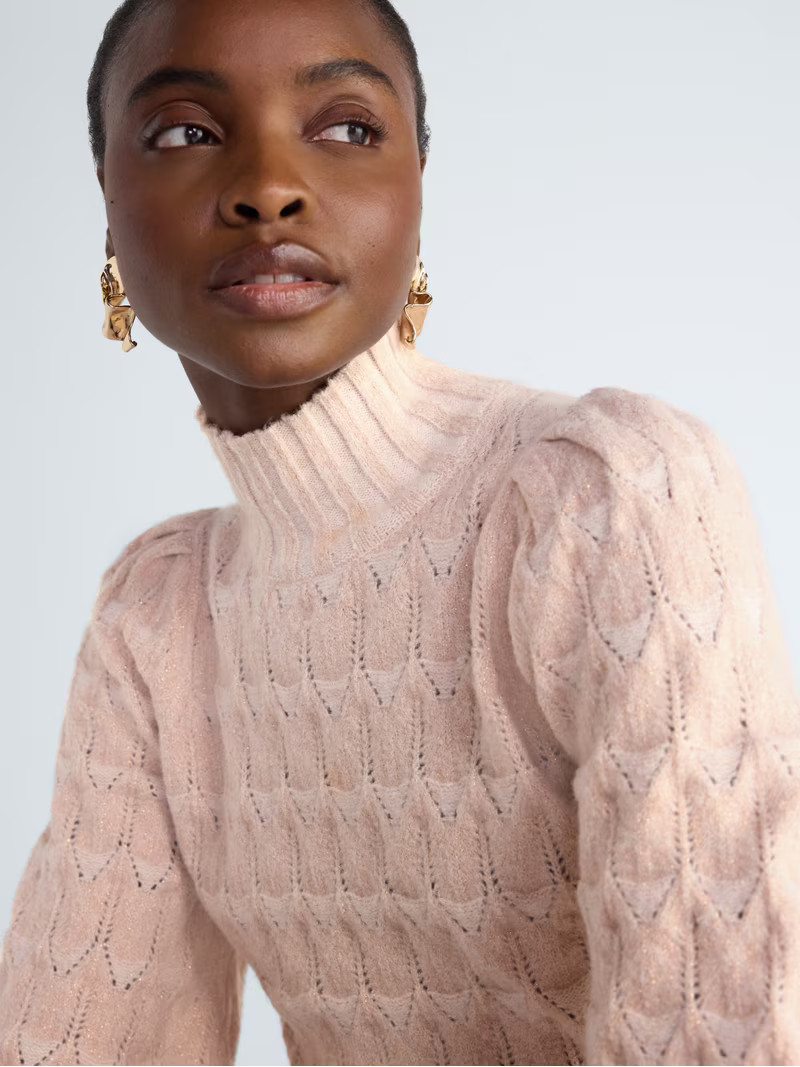 Scoop Women's and Women\u2019s Plus Turtleneck Sweater with Puff Shoulders, Sizes XS-4X | Walmart (US)