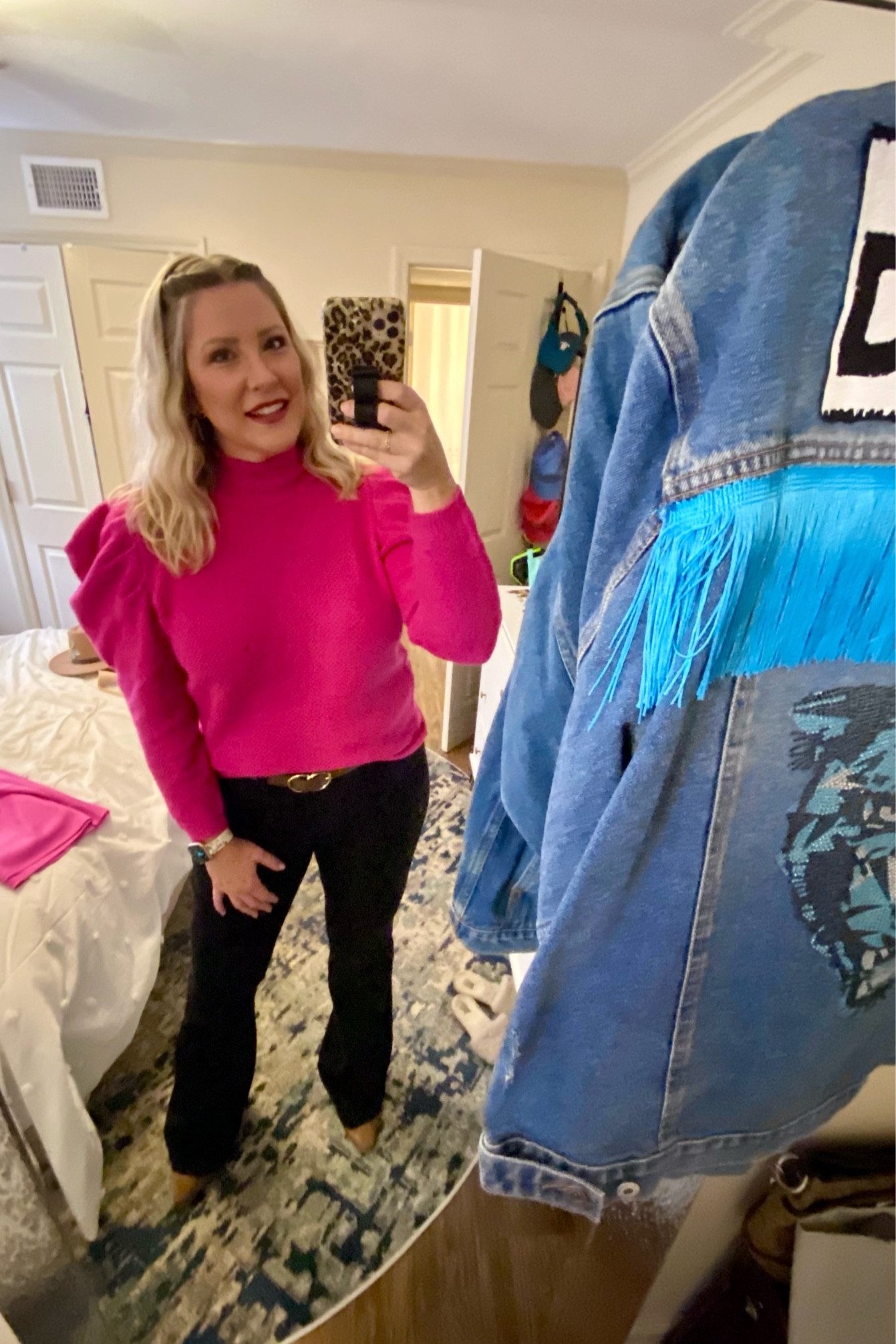 Who says holiday has to be red and green? I love this bright pink for a holiday party. This sweater is two years old so I found some other options and some do come in red if you want something more traditional!

I also LOVE these Spanx pants in flare! I have them in jeans, black, and white! I also have them in wide leg in jean and white! Get them when on sale!! Run!

Linked the rest!

#holidayoutfits #partyoutfits #walmart #amazon #target #spanx #ootd 

#LTKover40 #LTKmidsize #LTKHoliday