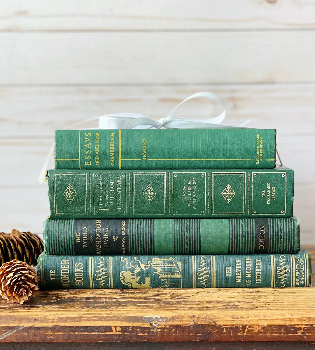 Green and Gold Books, Vintage Green Books, Dark Green Books, Classic Literature, Man's Library,  ... | Etsy (US)
