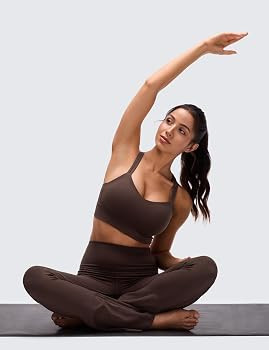 CRZ YOGA Softness Mold Butterluxe Strappy Longline Sports Bras for Women - Double Spaghetti Strap... | Amazon (US)