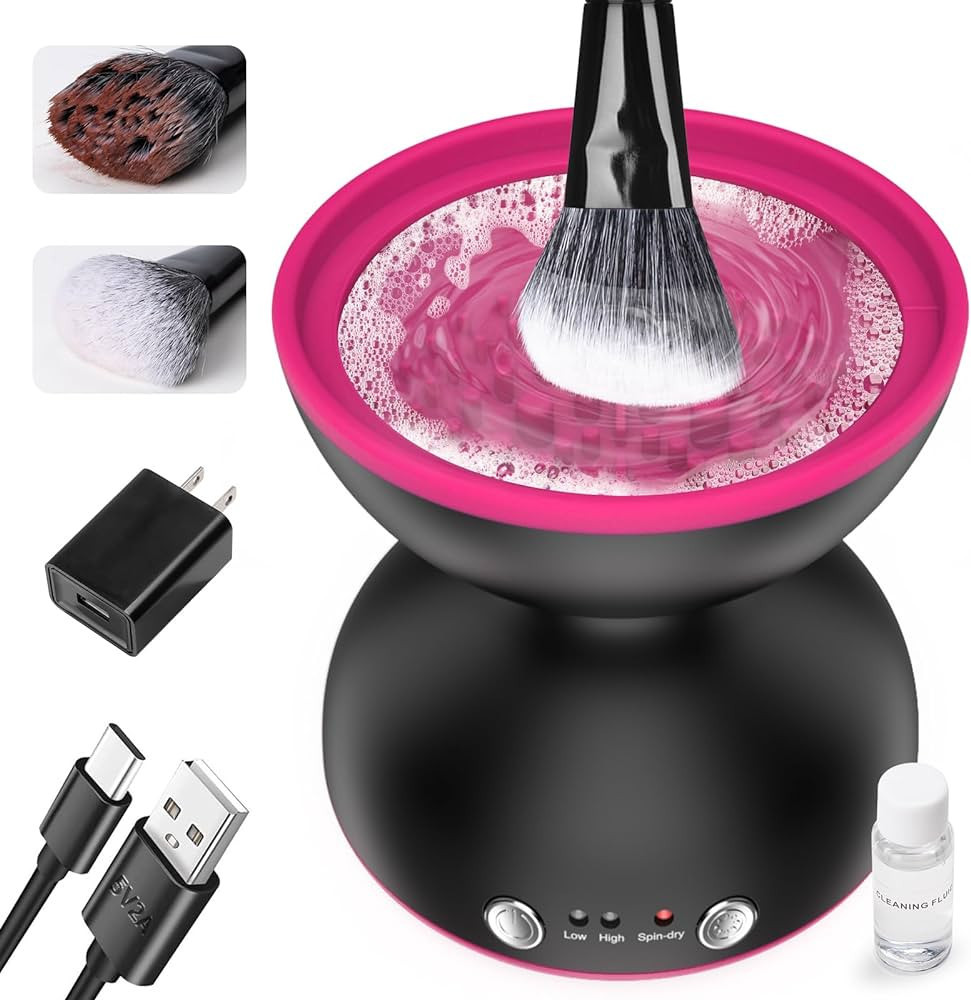 ATAWOL Makeup Brush Cleaner Machine, Two Gears Speed and Dehydration Function，Travel Portable A... | Amazon (US)