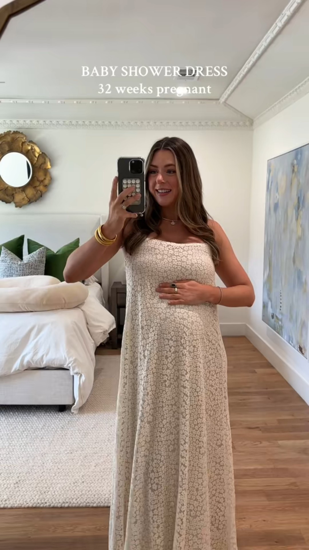 Baby shower dress of my dreams. This white dress would make a great gender neutral baby shower dress or even a dress 

#LTKSeasonal #LTKBump #LTKFindsUnder100