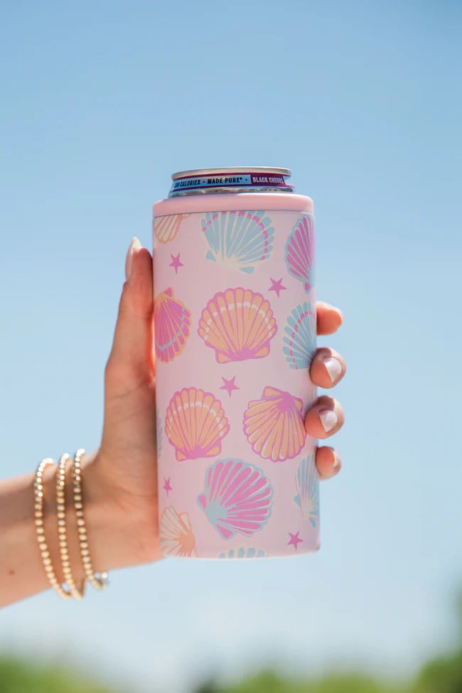 Shell Yeah Slim Can Cover | Pink Lily