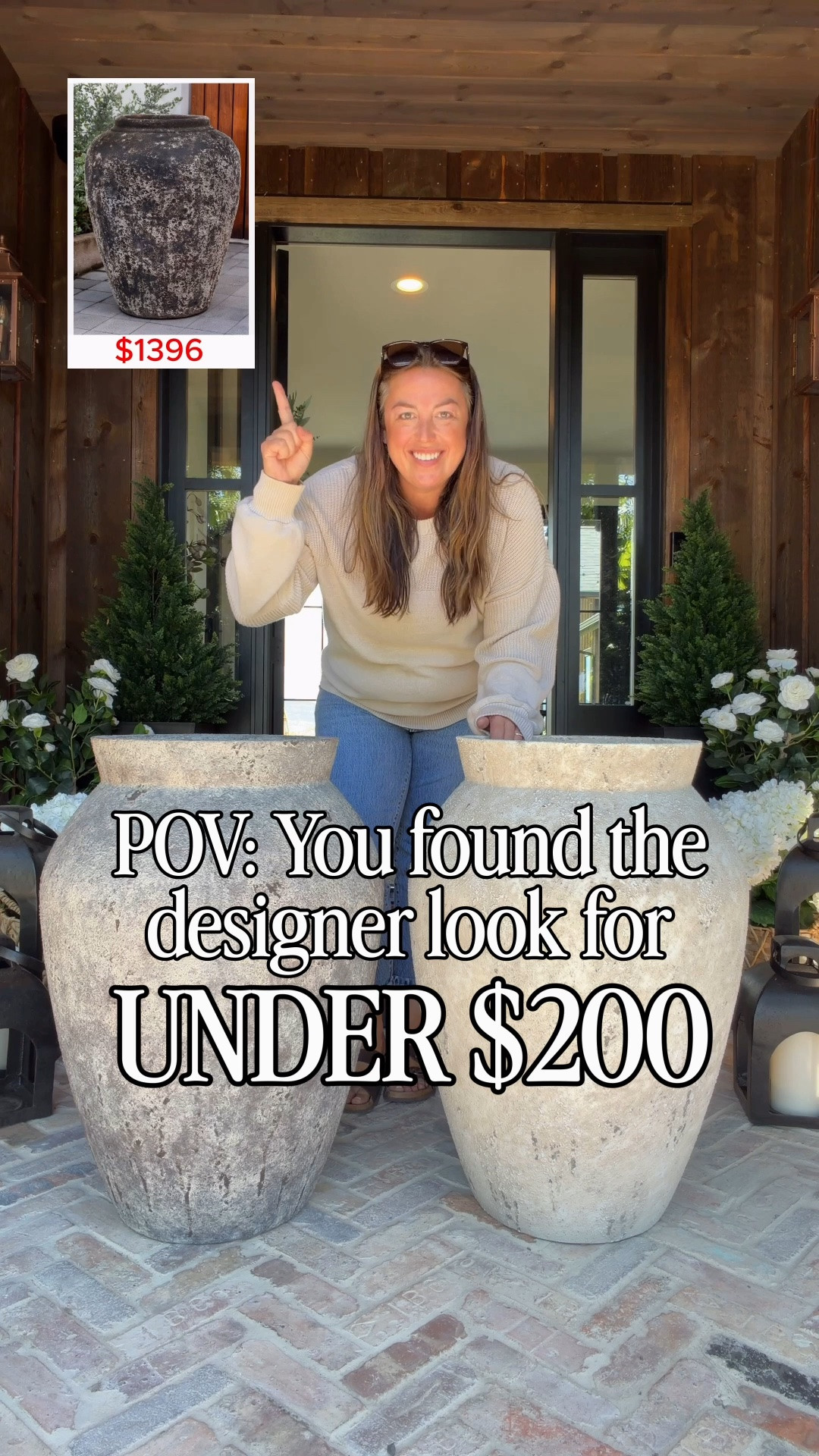 These are the most epic designer dupes that I have found so far this year… I just shared on my stories and realized I had to share here before they were gone — because they will be swiped up so fast! These are new release pots that I grabbed in both colors. They are currently under $200, and no one’s talking about them, but I promise you they will go viral and sell out here soon, it’s only a matter of days before everyone is talking about these 🤌🏼

They are 30” tall, suuuuper heavy, they have a great texture and give any space that European vibe. They can be used indoors or out (I have 2 of the dark ones for trees on my front porch now!). Unbelievable find!!! 

The price is already trending up as demand increases. And when they sell out, they’ll be out for months; this happened with my pots that went viral before, so move quickly!!

Love you girly 😘 Happy decorating.

Xoxo, 
Hannah

#LTKmomlife #LTKHome #LTKSaleAlert