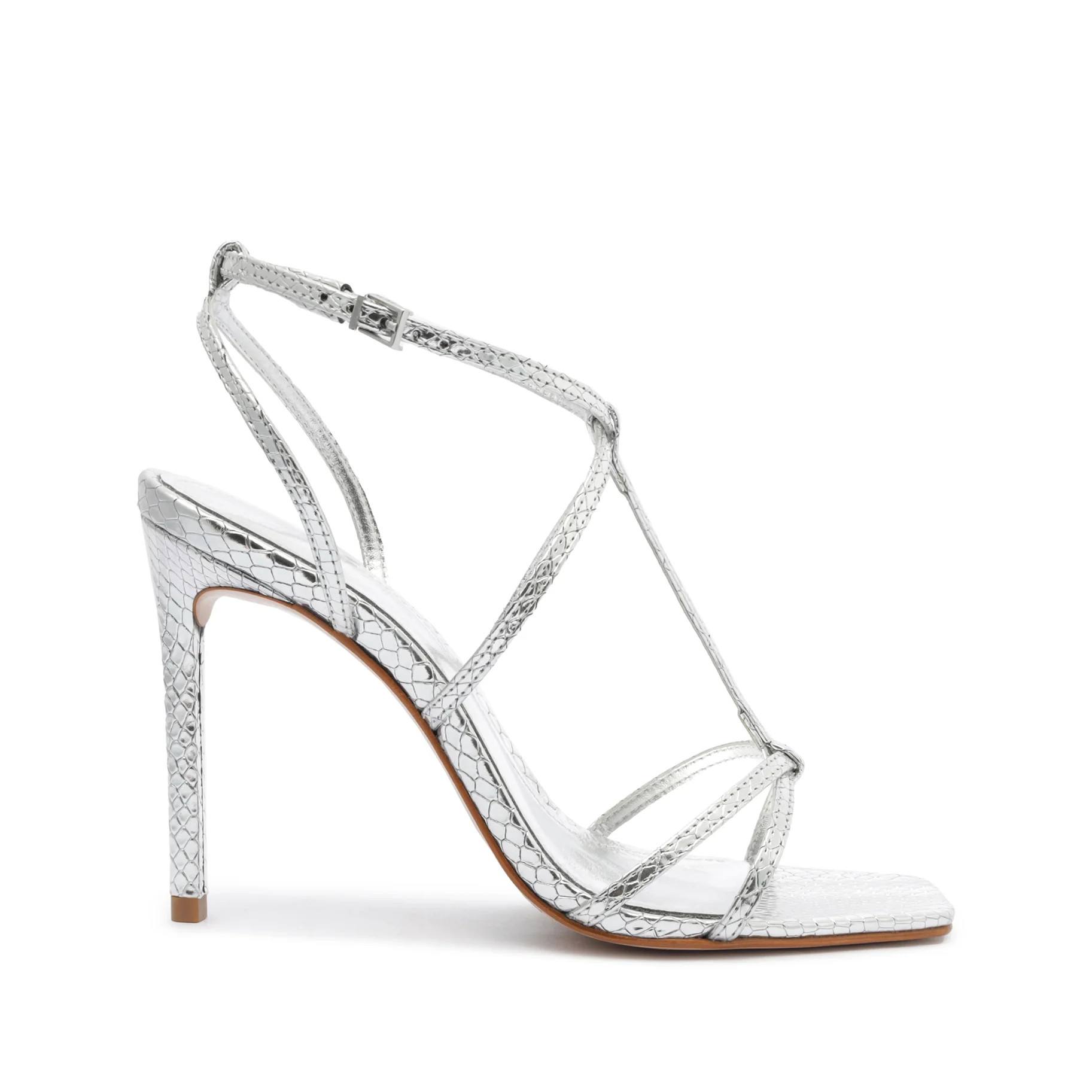 Adriana Snake-Embossed Leather Sandal | Schutz Shoes (US)