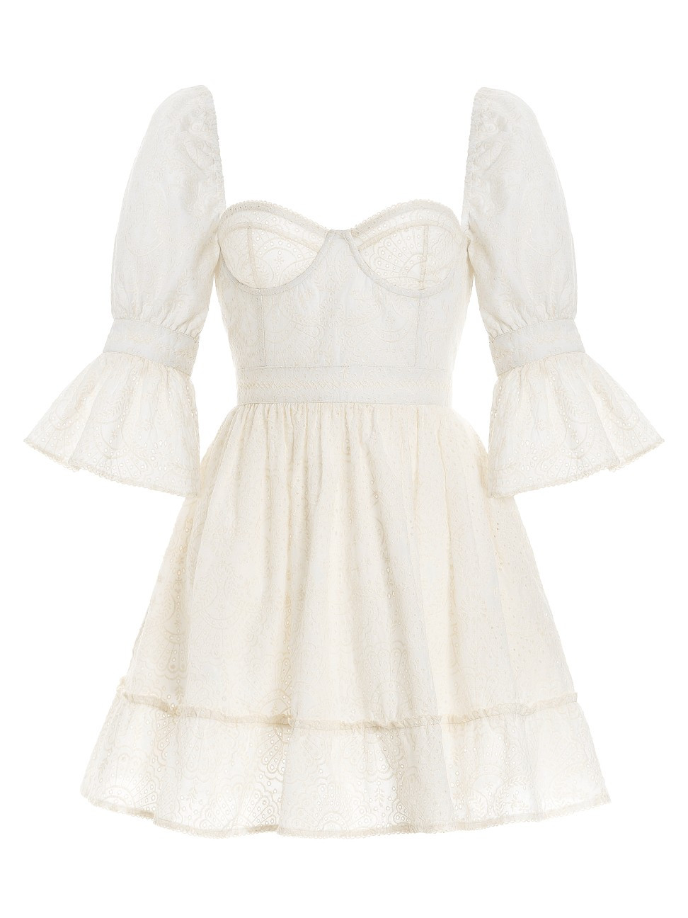 Agua by Agua Bendita Cedro Lace Bustier Mini Dress | Saks Fifth Avenue