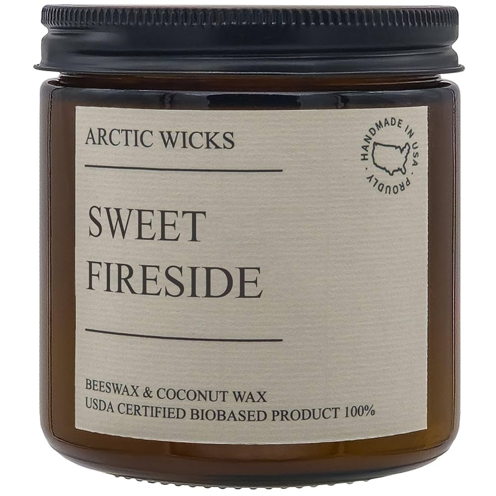 Sweet Fireside Candles | Arctic Wicks 16oz Coconut & Beeswax Candles | Campfire Sweet Scented Fir... | Amazon (US)