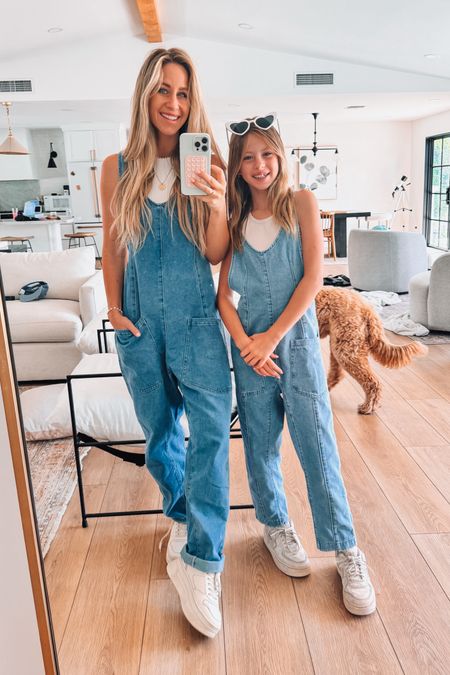 Free people look alike denim romper for kids and adults!! Adults size down kids run TTS! I’m on xs and Sav is in 9/10! 

#LTKFamily #LTKFindsUnder50 #LTKKids