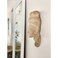 Carved Stone Asian Woman Bust | Hanging Wall | Etsy (US)