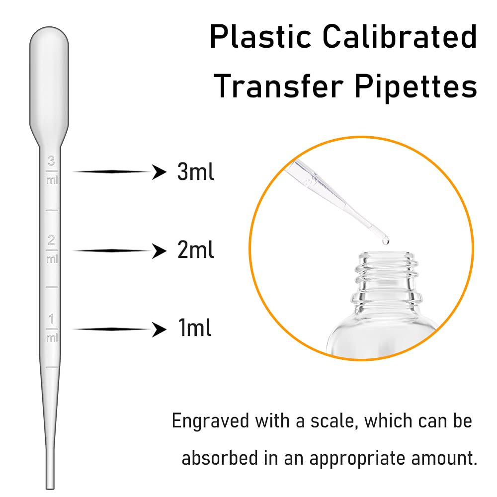 2 oz Dropper Bottle, 24 pack Clear Glass Eye Dropper Bottles with Golden Top Cap for Essential Oi... | Amazon (US)