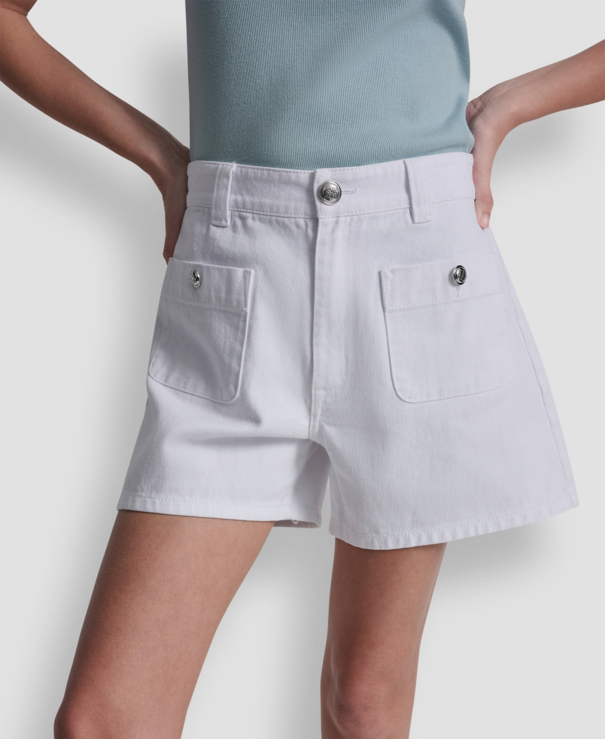 Dkny Jeans Women's High-Rise A-Line Shorts - White | Macy's