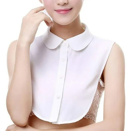 BYHONG Women s Detachable False Collar Half Collar Shirts Sweater Dresses White One Size | Walmart (US)