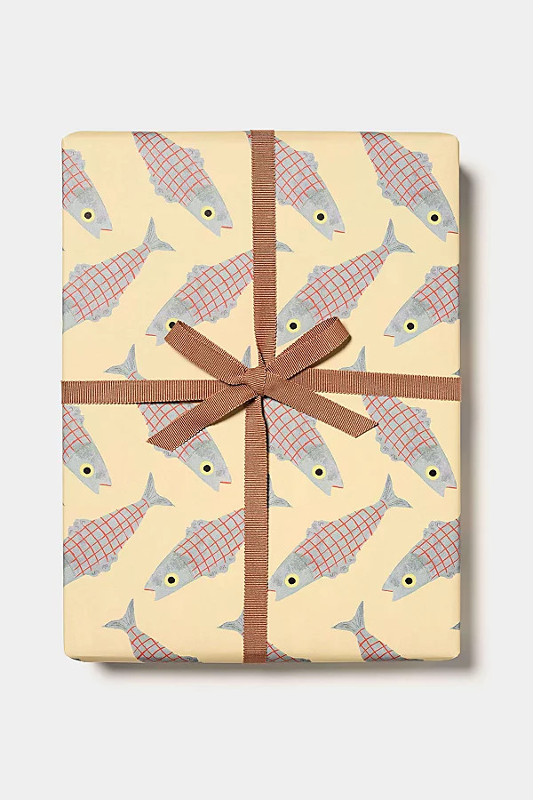 Red Cap Cards Red Cap Herring Wrapping Paper at Urban Outfitters | Urban Outfitters (US and RoW)