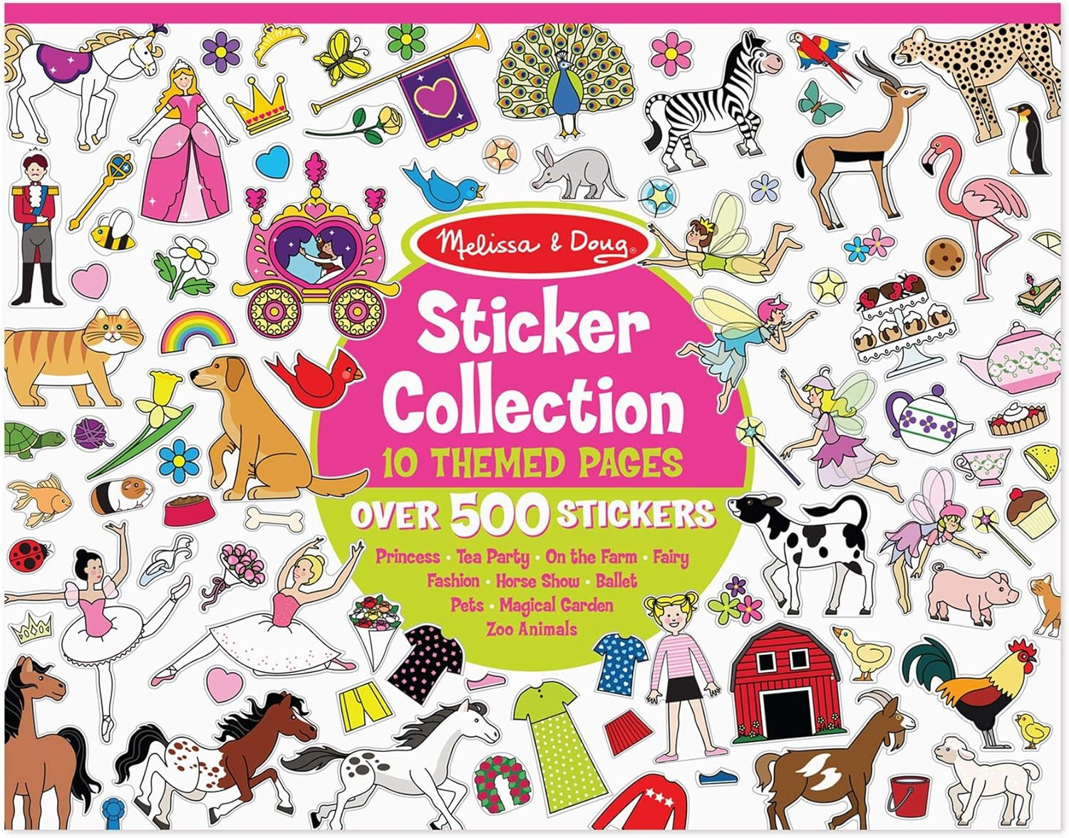Melissa & Doug Sticker Collection Book: Princesses, Tea Party, Animals, and More - 500+ Stickers | Amazon (US)