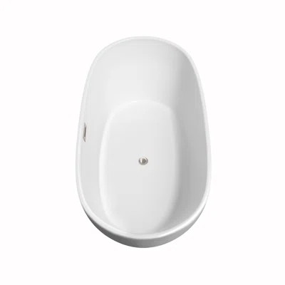 Rebecca 60" x 32" Freestanding Soaking Acrylic Bathtub | Wayfair North America