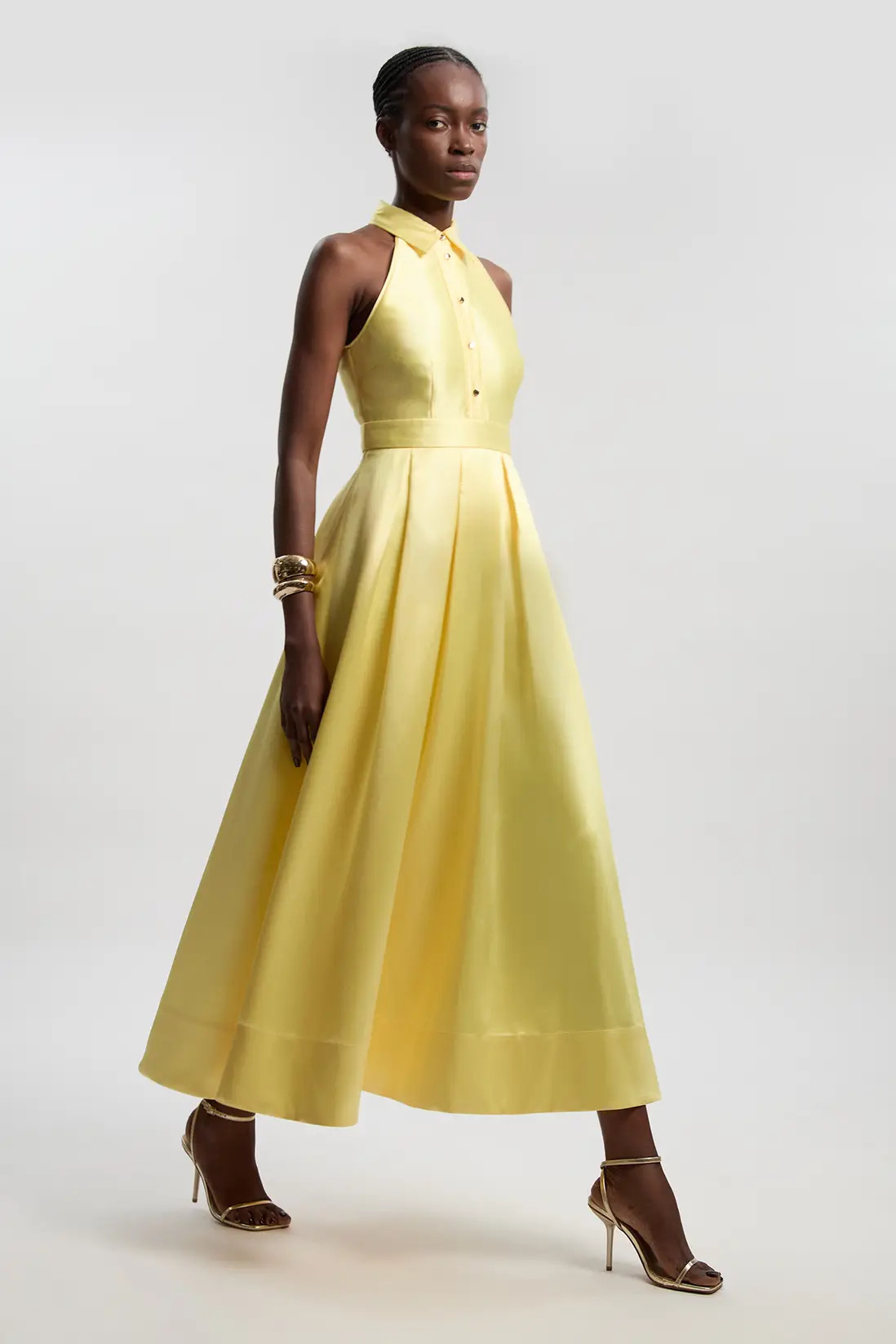 Lemon Karen Millen Twill Collared Maxi Dress | Debenhams | Debenhams UK