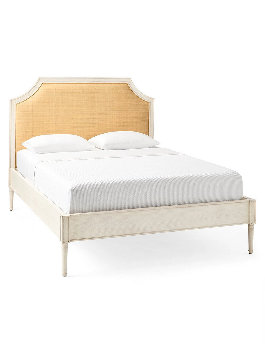 Lagos Bed - Washed White - Natural Raffia | Serena and Lily