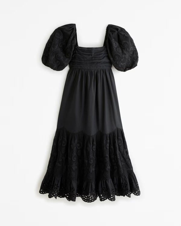 Emerson Eyelet Midi Dress | Abercrombie & Fitch (US)