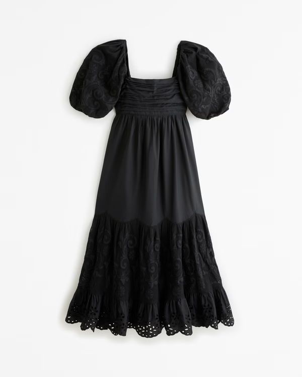 Women's Emerson Eyelet Midi Dress | Women's New Arrivals | Abercrombie.com | Abercrombie & Fitch (US)
