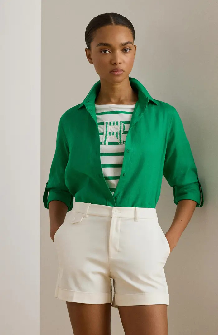 Karrie Linen Button-Up Shirt | Nordstrom