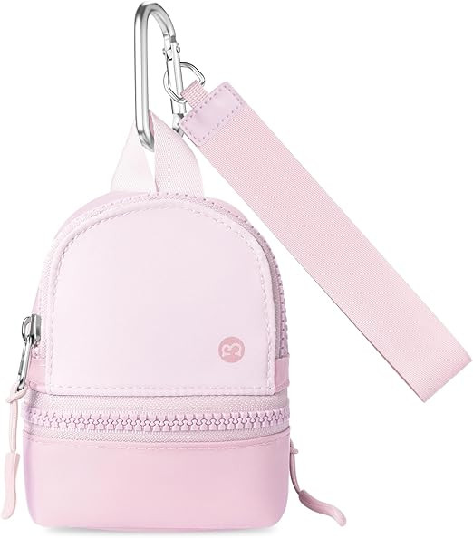 Babysun Mini Backpack Keychain Wristlet Pouch Small Change Coin Purse Cute Zipper Wallet With 3 R... | Amazon (US)