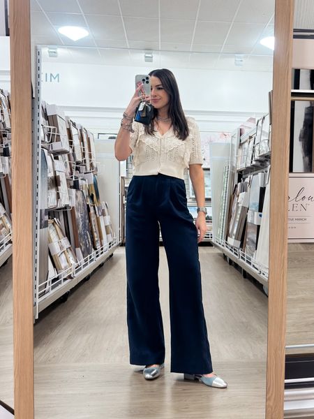Tailored sloane pant - love these. Will be ordering more colors! Wearing 24 short. Great for the corporate girls! Can dress them up or down. Top is old from Zara 

#LTKFindsUnder100 #LTKSaleAlert