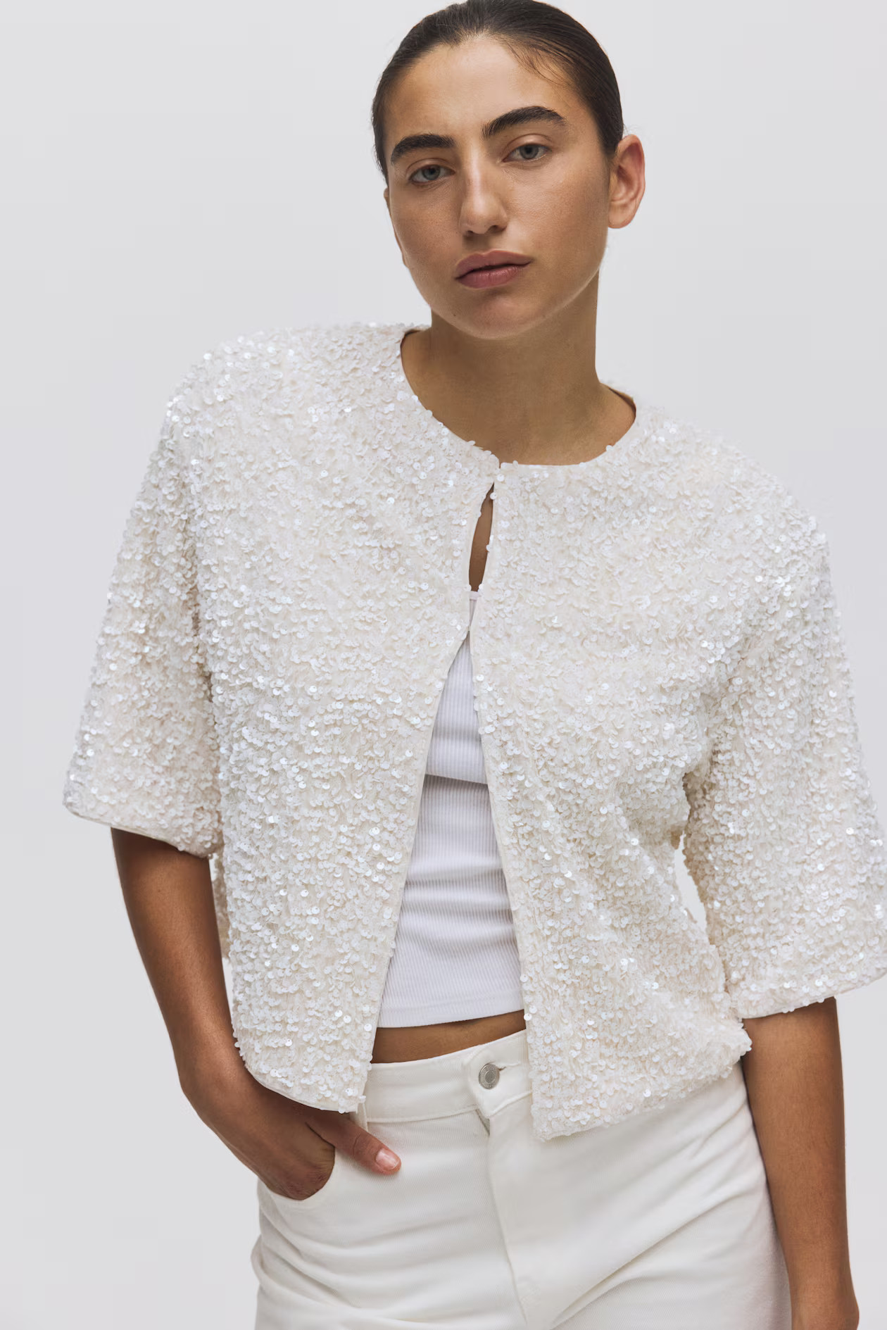 Sequined cardigan | H&M (UK, MY, IN, SG, PH, TW, HK)