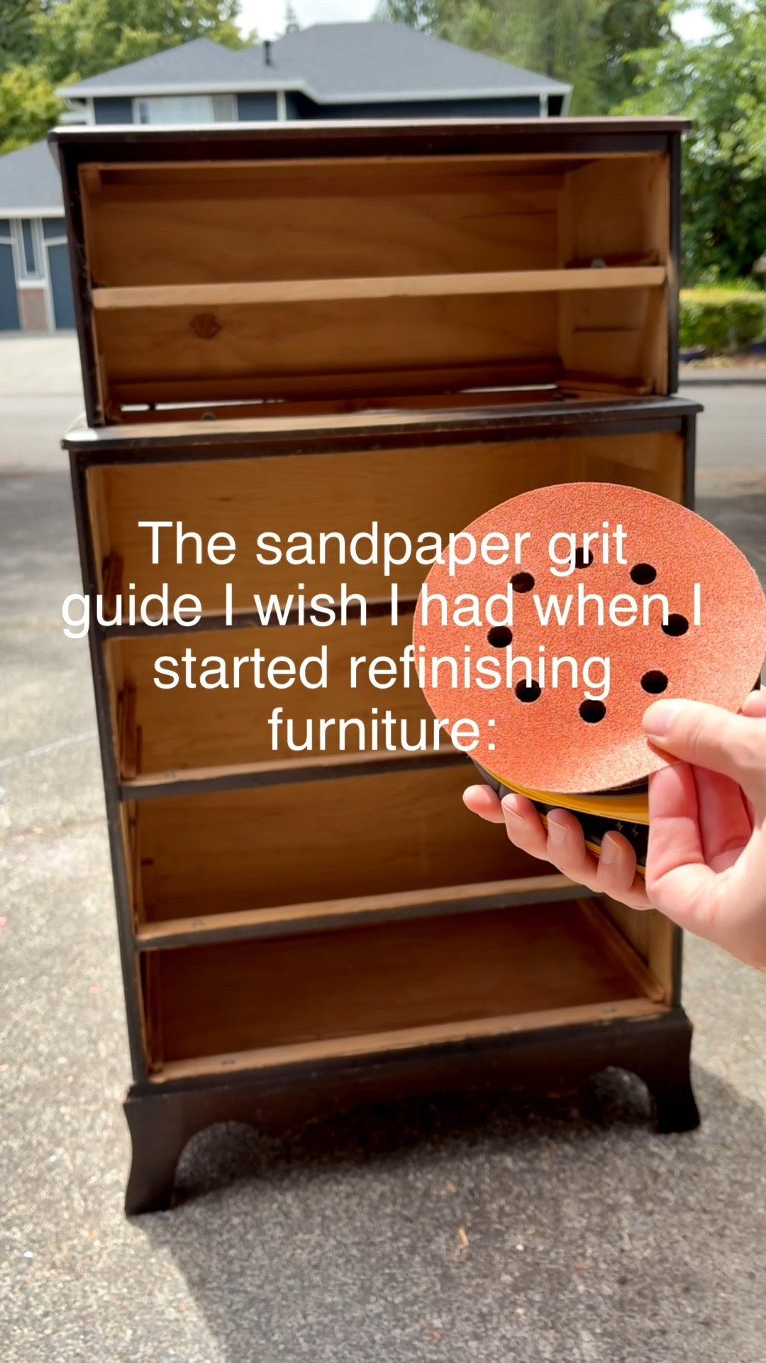 👇The sandpaper grit guide I wish I had when I started refinishing furniture:

🔨 80 Grit (Coarse)
Use for:
• Removing thick paint
• Stripping heavy finishes
• Smoothing major damage or uneven surfaces

⚠️ Leaves deep scratches that must be sanded out with finer grits.

🪵 120 - 150 Grit (Medium)
Use for:
• Removing stain, varnish, and lighter finishes, or scratches left by courser grits
• Cleaning up rough wood after stripping
• General smoothing
• Preparing wood for final sanding

✨ This is often my starting point when a piece isn’t heavily painted.

🪵 180 - 220 Grit (Fine)
Use for:
• Final prep before most hardwax oils and furniture finishes
• Smoothing bare wood

✨ One of my most-used grits.

🪵 320 - 400 Grit (Very Fine)
Use for:
• Final sanding before clear finishes
• Between coats of finish (gently scuff sand)

Be sure to take into account the type of wood you’re working with! You might not need to start with such a rough grit for softwoods like pine.

Save this guide for your next furniture makeover! 📌

#FurnitureRefinishing #FurnitureFlipping #WoodworkingTips #DIYFurniture #FurnitureRestoration VintageFurniture antiquefurniture FurnitureMakeover RefinishedFurniture FurnitureArtist Woodworking

#LTKHome