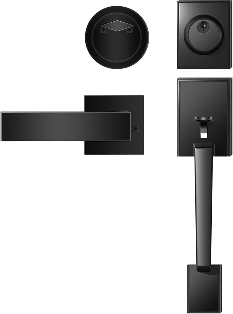 Azdele Front Door Handle and Deadbolt Set, Front Door Lock Set, Exterior Door Lock Set, Front Doo... | Amazon (US)