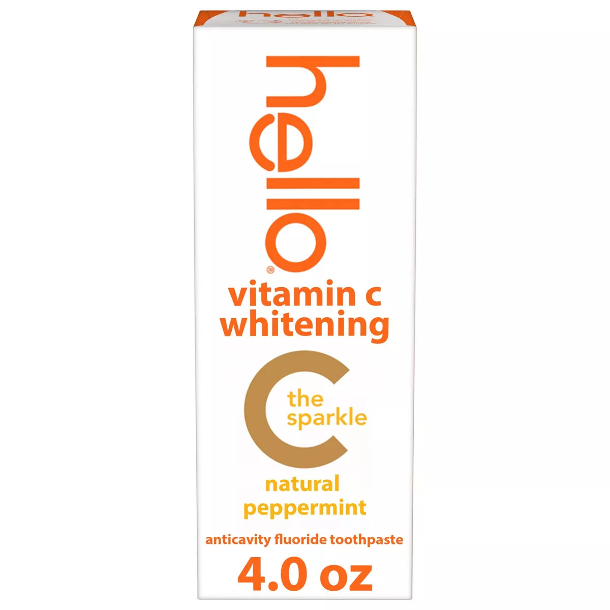 hello Vitamin C Teeth Whitening Toothpaste with Fluoride - Natural Peppermint - 4oz | Target