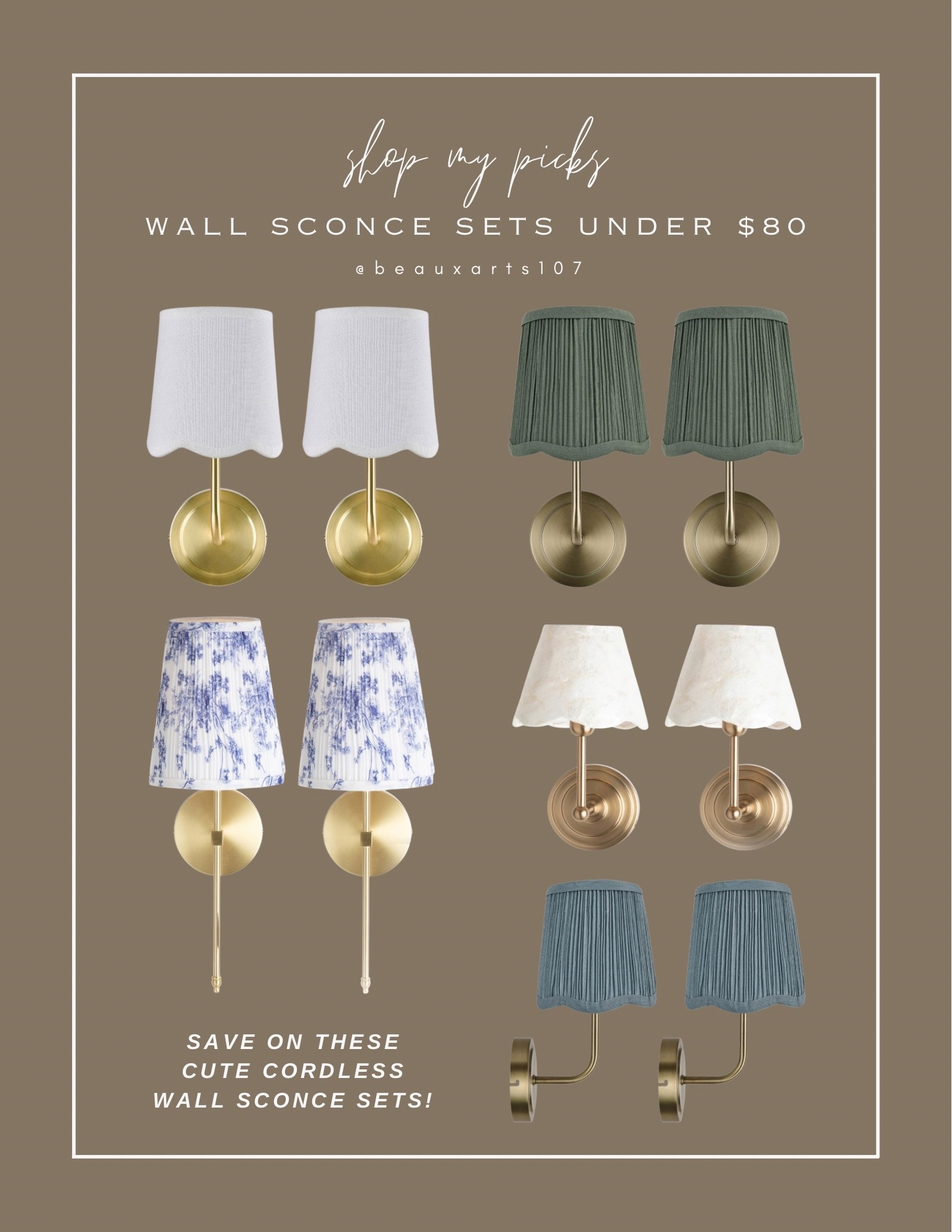 Save on these beautiful cordless wall sconce sets for a steal!