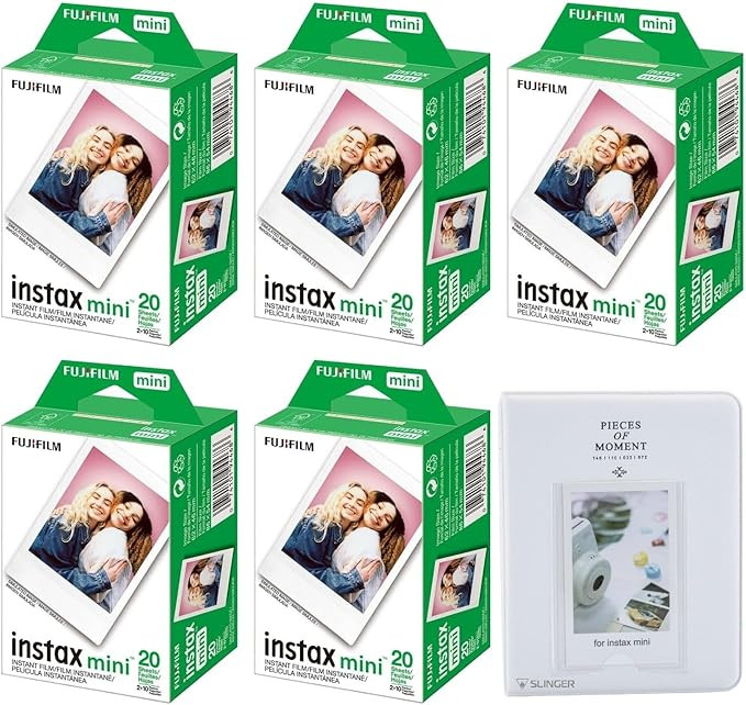 Instax Fujifilm Instax Mini Instant Camera Film: 100 Shoots Total, (10 Sheets x 10) Bundle with S... | Amazon (US)