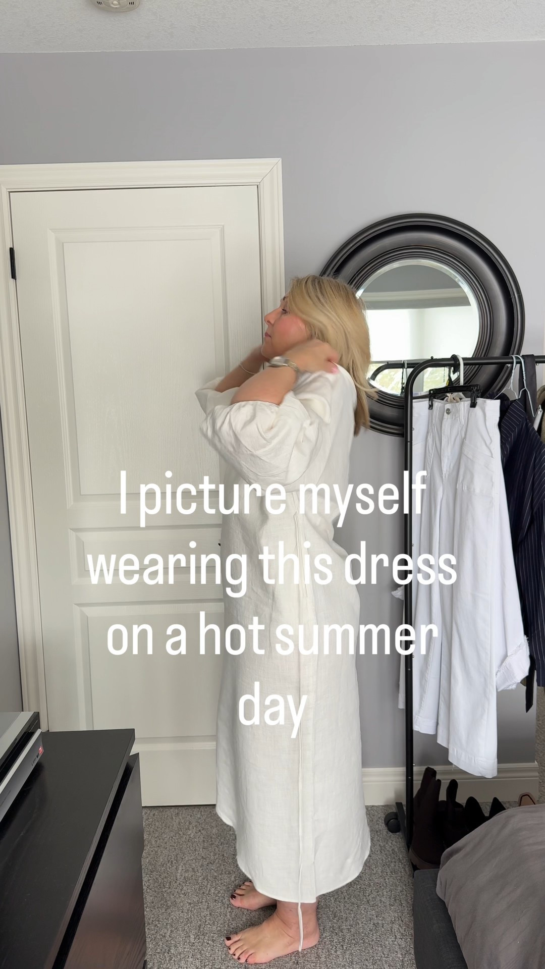 This dress from Stylewe is beautiful. It’s a cotton linen blend and is so flowy.  The way it drapes off the shoulders is stunning. I can picture myself wearing this dress on a hot summer day. Its easy and so comfortable. 
￼