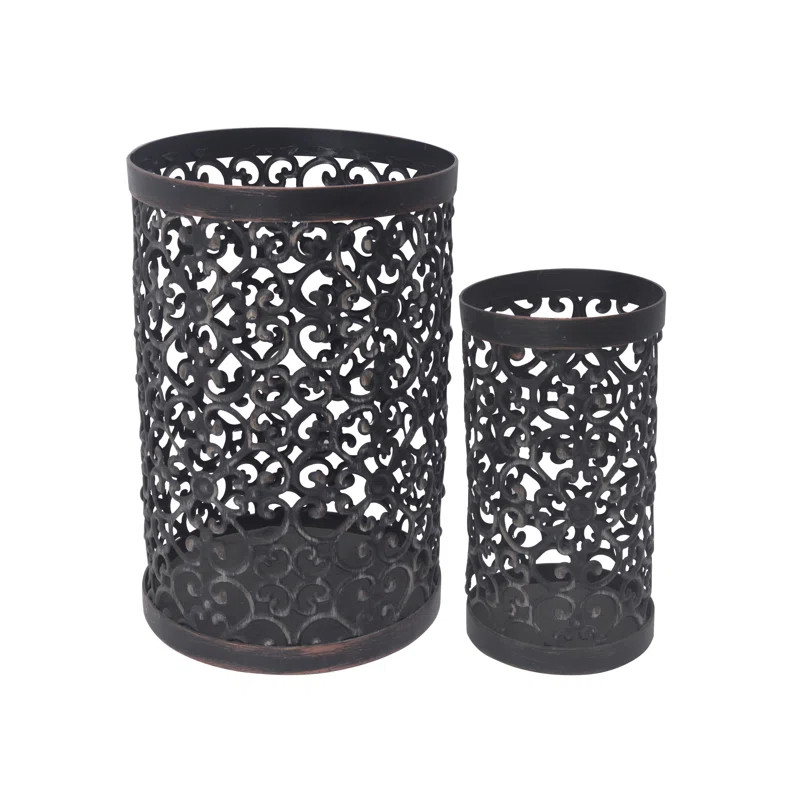 Stunning 2 Piece Metal Hurricane Set (Set of 2) | Wayfair North America