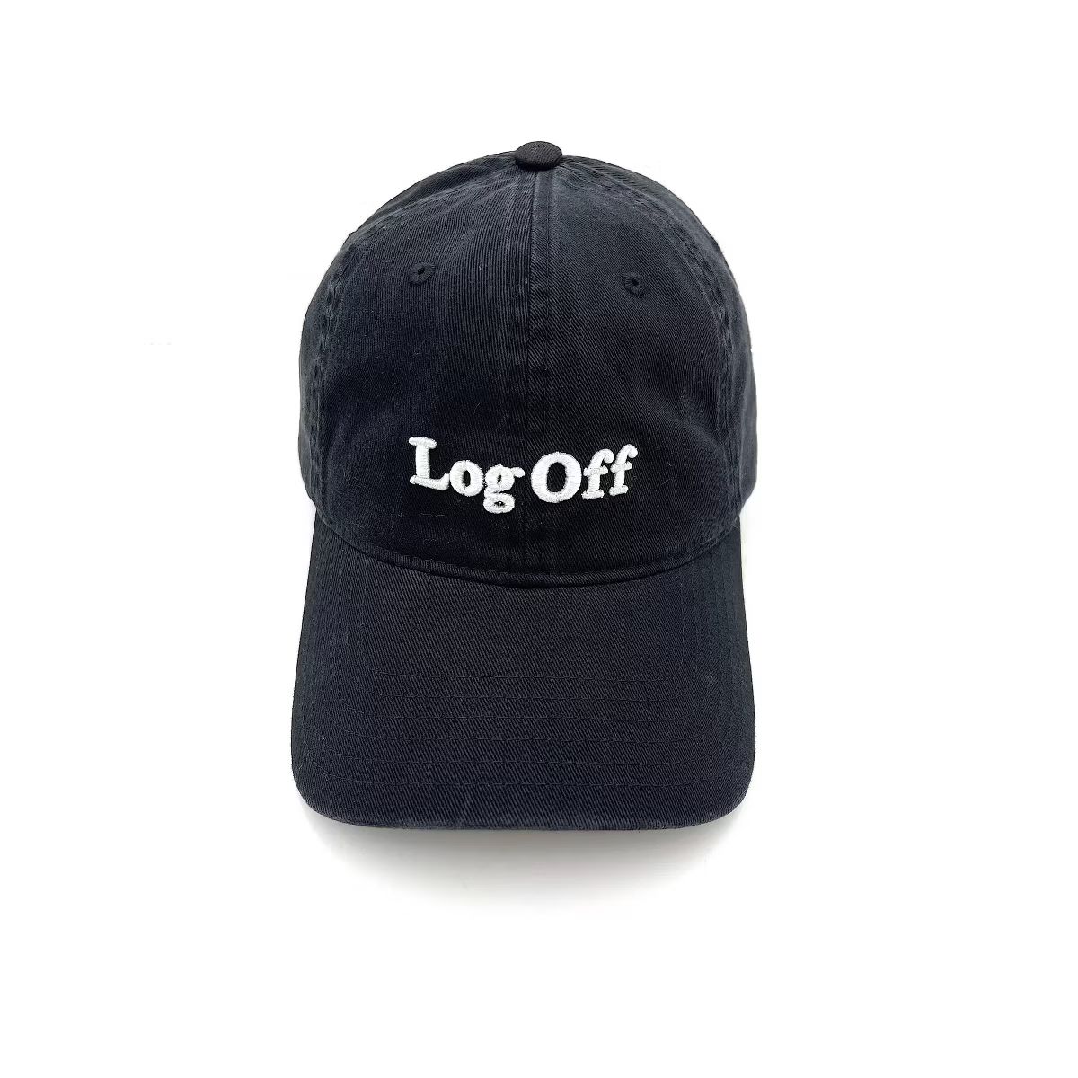 Men's Log Off Cotton Baseball Hat - Black | Target