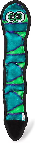 Outward Hound Invincibles Snakes Blue/Green Squeaky Stuffing-Free Plush Dog Toy | Chewy.com
