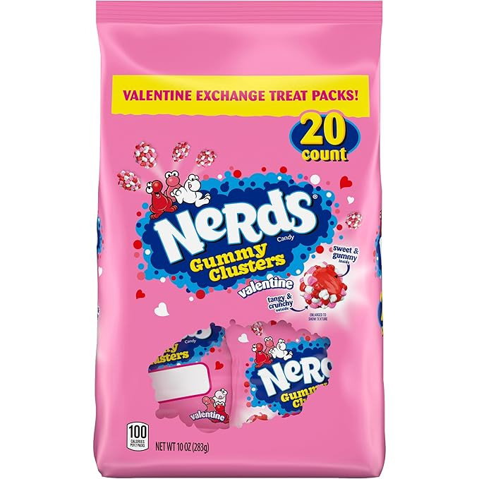 Nerds Valentine's Clusters Exchange 20 ct. (.5oz pouches) | Amazon (US)