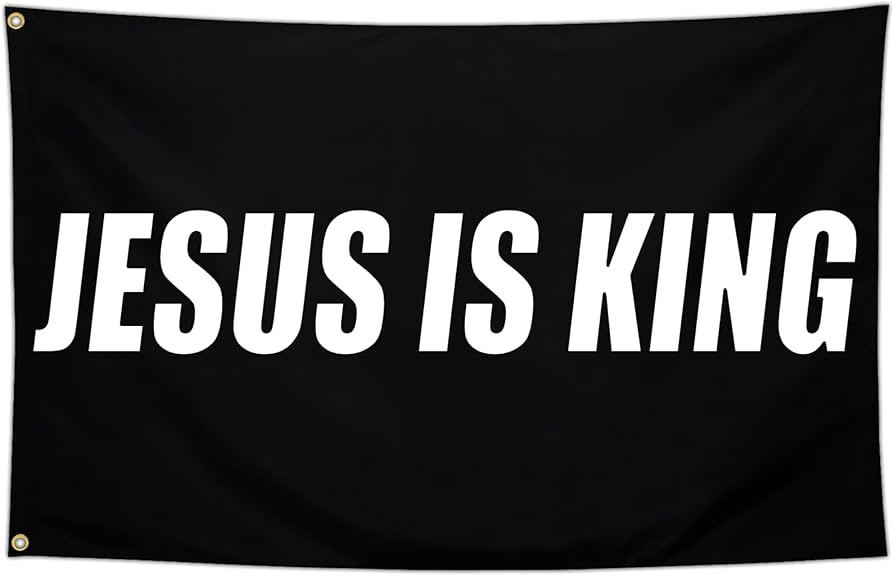 Jesus is King Flag Christian Jesus American Flags for Outside 3x5 Double Sided Faith Over Fear Je... | Amazon (US)