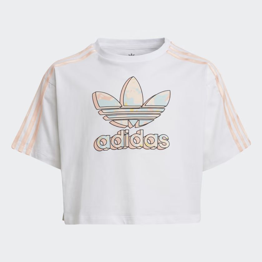 Marble Logo Graphic Print Crop Tee | adidas (US)