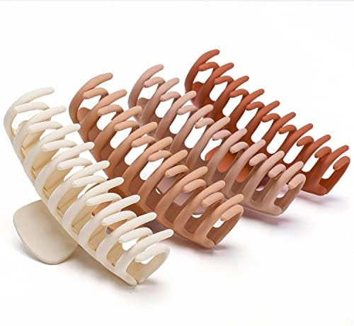 Amazon.com: 4 Pcs Big Hair Claw Clips For Women Girls - Yeelen Large Hair Clips for Thick Hair No... | Amazon (US)