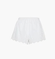 The Oslo Short - White Broderie Voile | Hill House Home US