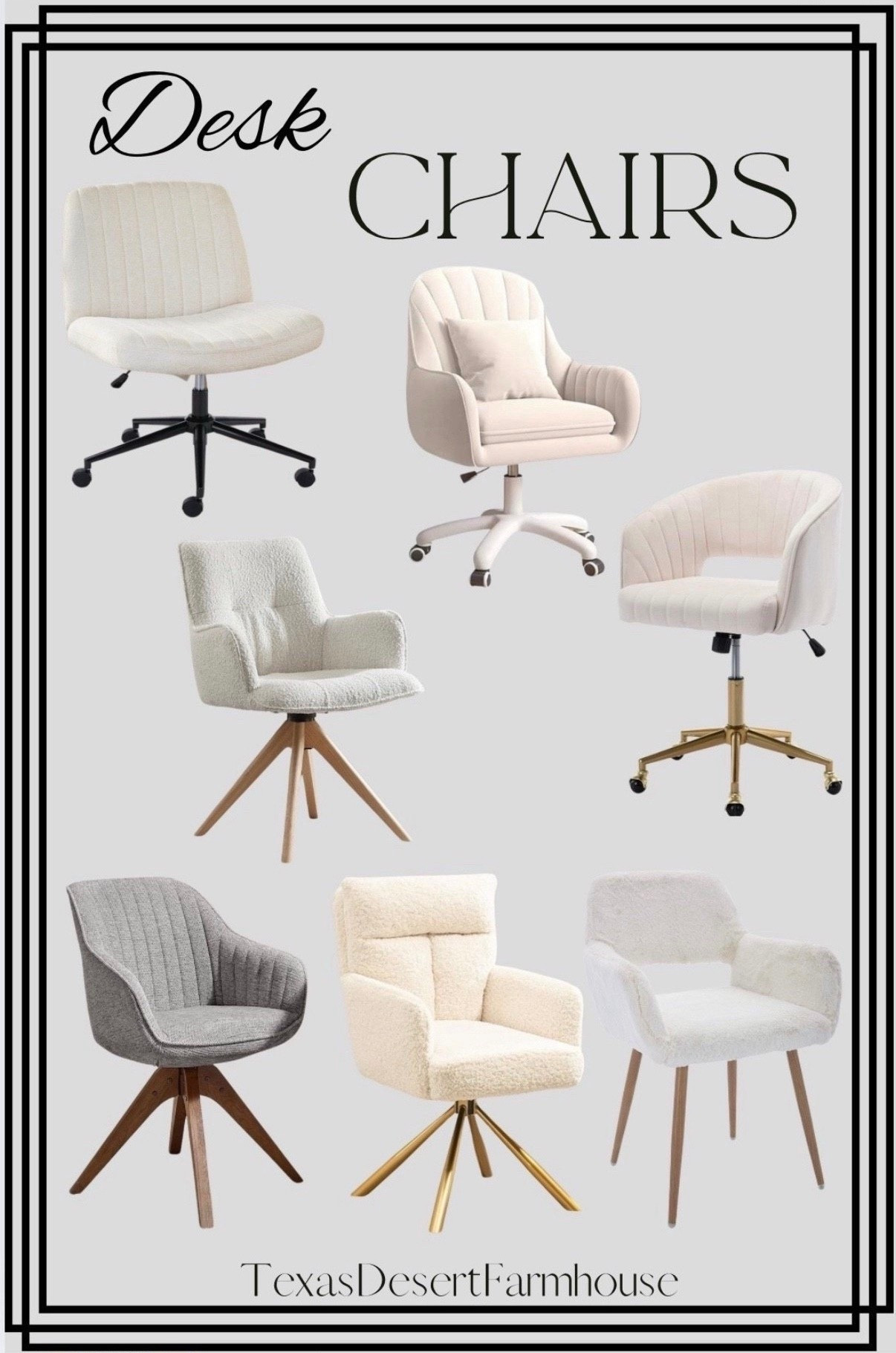 Desk Chairs for Dorm or Desk Area

#desk #deskchair #deskchairnowheels #deskchairwithwheels #chair #computerchair #deskchairs #dorm #college 

DUMOS Criss Cross Chair with Wheels, Legged Office Armless Wide Desk Seat Dual-Purpose Base, Adjustable Swivel Fabric Task Vanity Home Office Desk Seating

Art Leon Desk Chair - Mid Century Modern Office Chair No Wheels, Swivel Accent Chair with Oak Wood Legs, Fabric Upholstered Arm Chair, Gray

Art Leon Desk Chair No Wheels - Mid Century Modern Swivel Accent Chair, Boucle Fabric Upholstered Office Chair with Oak Wood Legs for Small Space Living Room Bedroom, Off White

Art Leon Desk Chair No Wheels - Mid Century Modern Swivel Accent Chair, Boucle Fabric Upholstered Office Chair with Oak Wood Legs for Small Space Living Room Bedroom, Off White

KCC Furry Desk Chair, Mid-Century Modern Accent Comfy Armchair with Faux Fur for Teen Girls, Wood Look Metal Legs Living Dining Room, Home Vanity Makeup Office No Wheel, White.

Home Office Chair Computer Chair with Mid-Back Upholstered Modern Tufted Computer Task Chair Swivel Height Adjustable Velvet Accent Chair.

Nrizc Velvet Office Desk Chair, Upholstered Home Office Desk Chairs with Adjustable Swivel Wheels, Ergonomic Office Chair for Living Room, Bedroom, Office, Vanity Study (Beige)
#LTKFamily #LTKStyleTip

#LTKmomlife #LTKstorytime #LTKHome