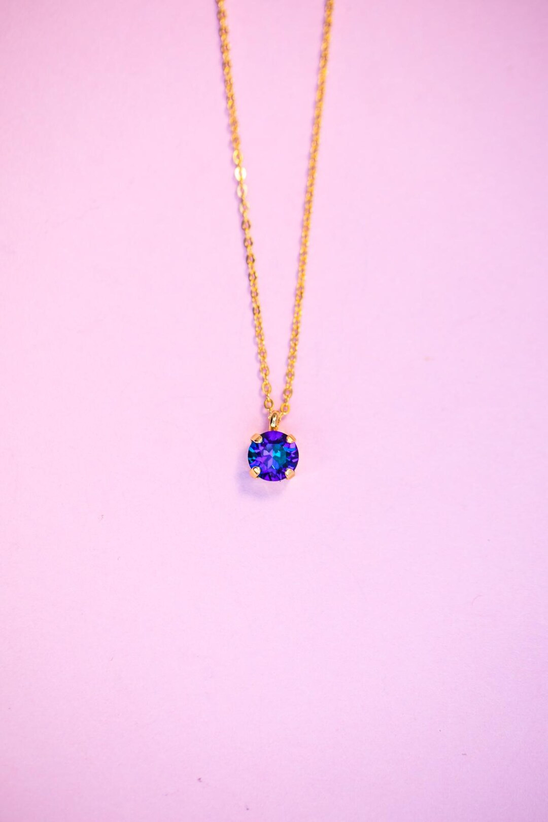 8mm Necklace - Heliotrope -select Color Setting - Etsy Dominican Republic | Etsy (US)